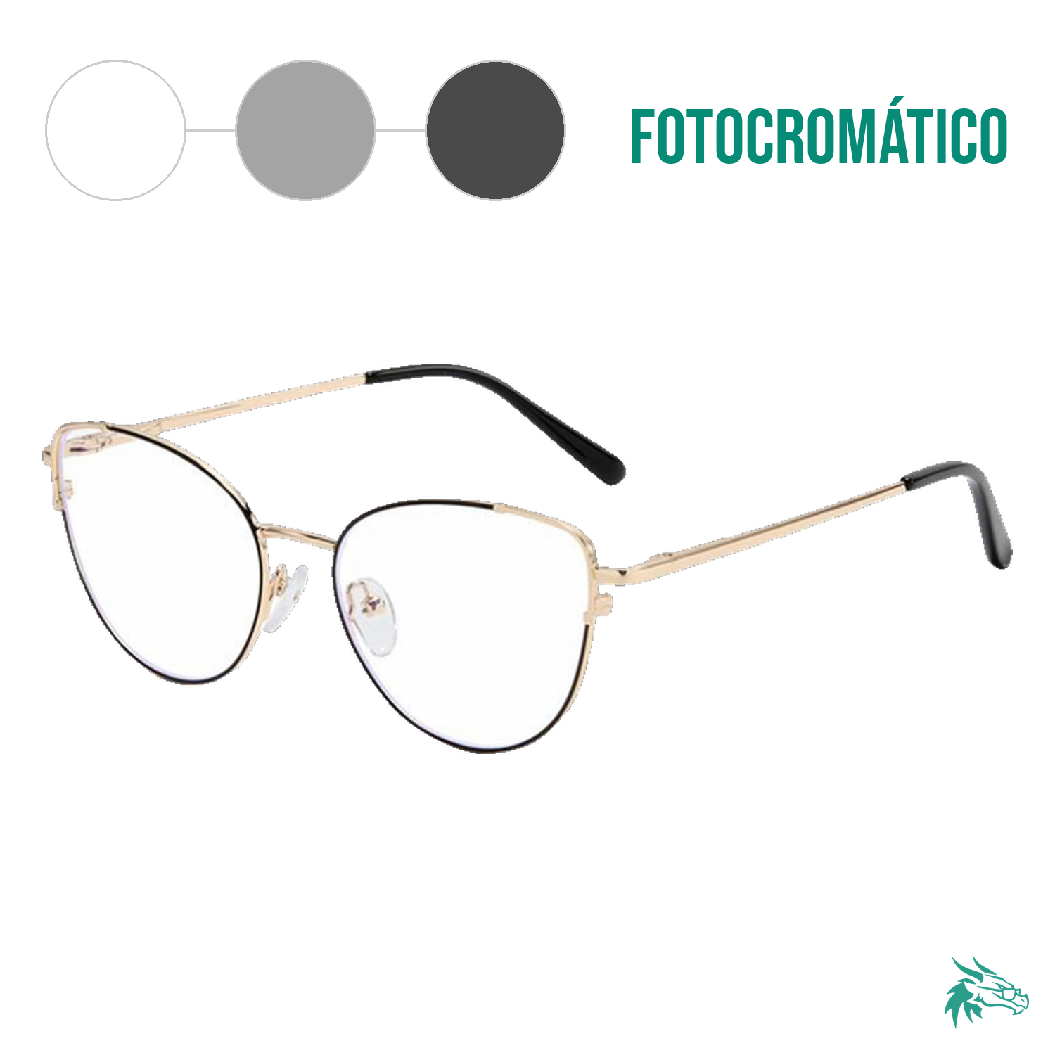 Negro & Dorado / Fotocromático Gris