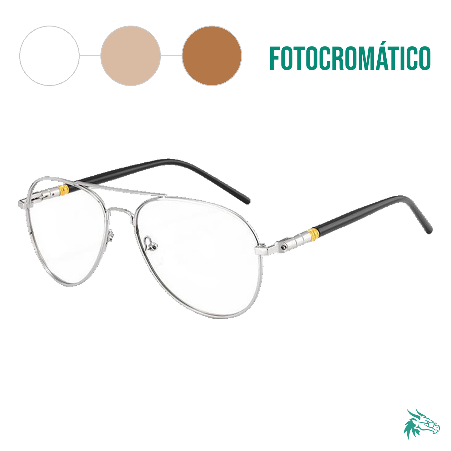 Plateado / Fotocromático Café